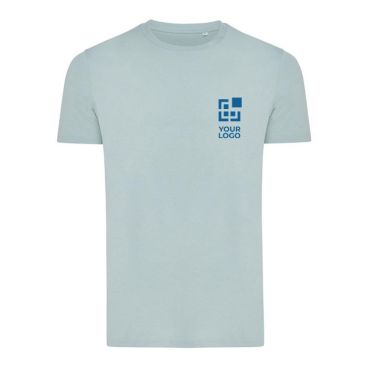 T-shirt coton recyclé et biologique 180 g/m2 Iqoniq Bryce couleur vert pastel avec zone d'impression