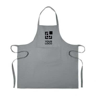 Tablier de cuisine en coton recyclé, poche avant 220 g/m² vue avec zone d'impression