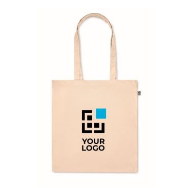 Sac en coton bio à soufflet et longues anses 220 g/m²