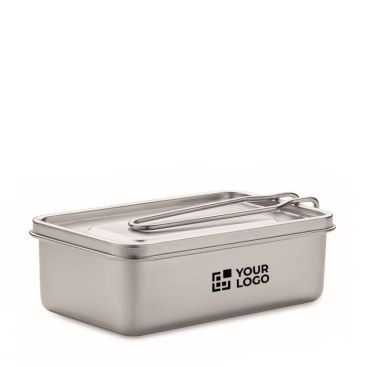 Boîte à lunch en inox avec poignée amovible assortie 750 ml