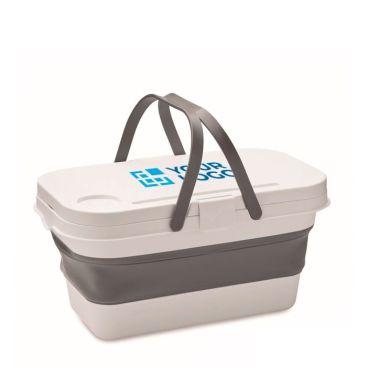 Panier de pique-nique pliable en silicone et plateau 16L
