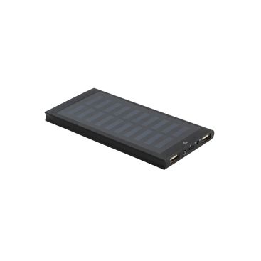 Batterie externe en alu avec panneau solaire et lampe torche