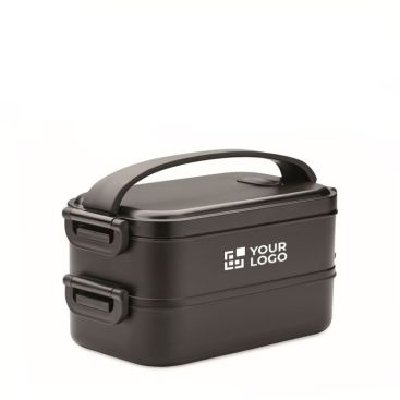 Boîte à lunch hermétique en PP recyclé 2 étages 800 ml (2x)