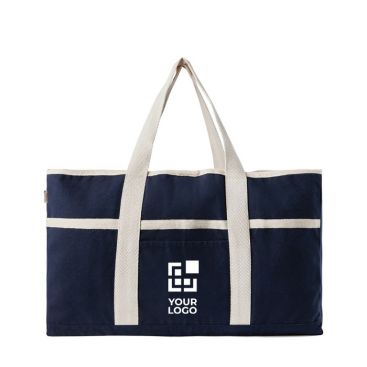 Sac de plage en coton recyclé avec porte-serviette 500 g/m²