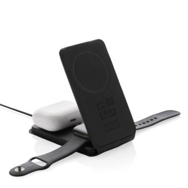 Chargeur sans fil 3-en-1 pliable à aimant téléphone vertical