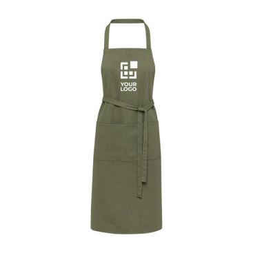 Tablier en denim de coton recyclé avec poches 320 g/m²