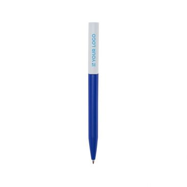 Stylo en plastique recyclé de divers coloris à encre bleue