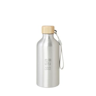 Bouteille en aluminium recyclé et bambou à dragonne 500ml