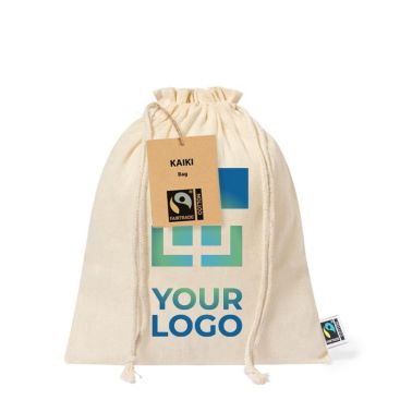 Sac en coton Fairtrade à cordon de serrage 150g/m²