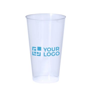 Gobelet réutilisable en plastique translucide 450ml
