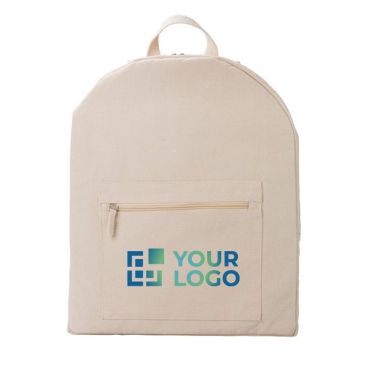 Sac à dos en coton biologique avec poche frontale 320 g/m²