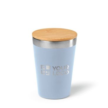 Gobelet thermos en inox recyclé à couvercle en bambou 300 ml