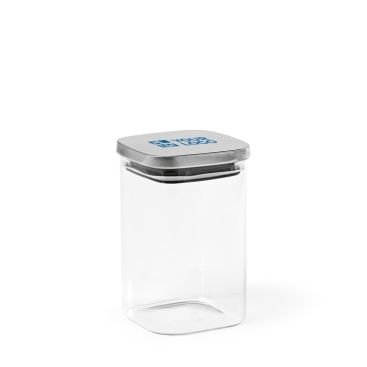 Récipient en verre à couvercle en inox recyclé scellé 1,13 L