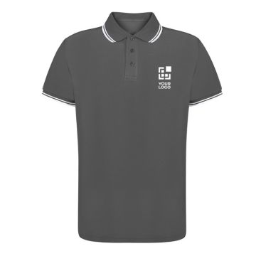 Polo respirant polyester col et détails manches 180 g/m²