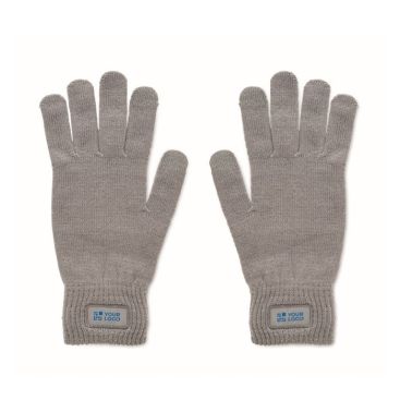 Gants en polyester recyclé avec patch pour personnalisation