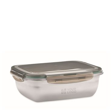 Boîte à déjeuner en acier inoxydable recyclé avec séparateur, 1,5L