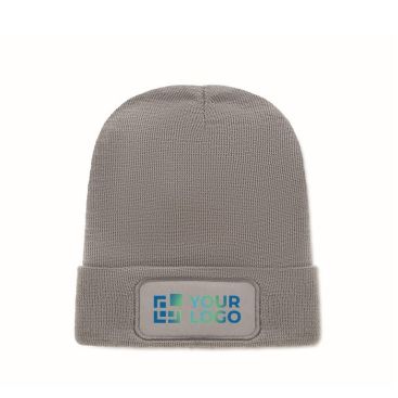 Bonnet unisexe en polyester RPET avec un patch à personnaliser