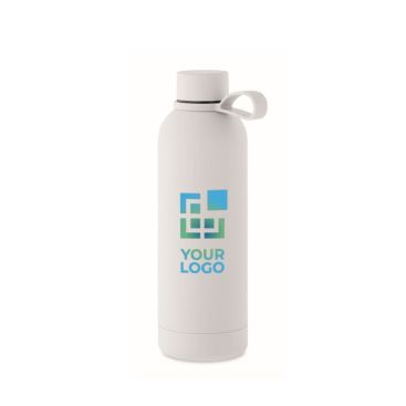 Gourde isotherme en acier inoxydable recyclé et caoutchouc, 500ml