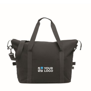 Sac de voyage RPET avec bandoulière réglable et support pour trolley