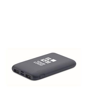 Batterie externe rectangulaire en ABS recyclé, 5.000 mAh