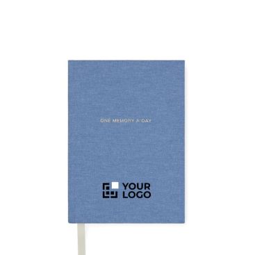 Carnet en papier recyclé avec marque-page, feuilles lignées A5