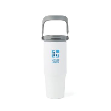Bouteille isotherme en acier inoxydable recyclé avec poignée de 880 ml