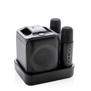 Set de karaoké en plastique recyclé avec micros et haut-parleur de 5W