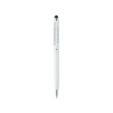 Stylo en aluminium avec traitement antibactérien, encre bleue