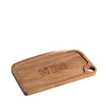 Planche en bois d'acacia certifié avec bordure et poignée