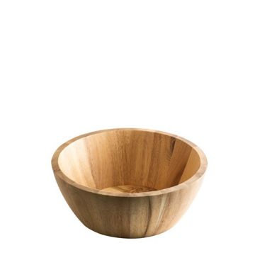 Saladier en bois d'acacia certifié, de forme ronde