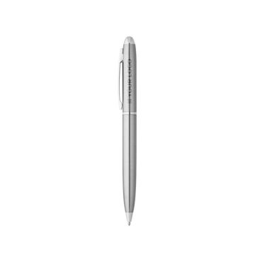 Stylo tournant en acier inoxydable recyclé avec encre noire