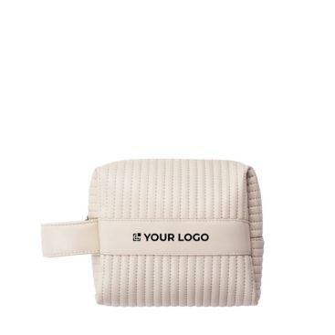 Pochette en matériaux recyclés avec doublure et poignée latérale.