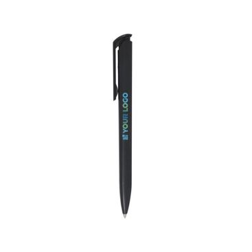 Stylo en plastique recyclé et pointe en acier inoxydable encre bleue