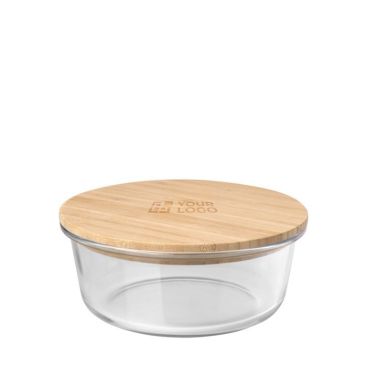 Saladier en verre borosilicate avec couvercle en bambou 750 ml