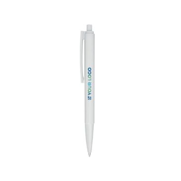 Stylo en plastique recyclé avec ressort en acier encre bleue