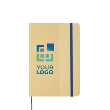 Carnet à couverture en carton recyclé et élastique A5 feuilles lignées