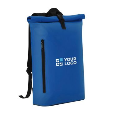 Sac à dos roll-top en polyuréthane doux au toucher ordinateur 15