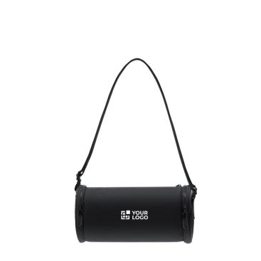Sac bandoulière cylindrique en PU avec des poches d'accès rapide