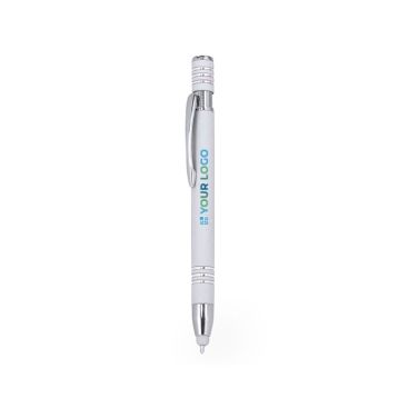Stylo en aluminium à mécanisme à poussoir avec pointe