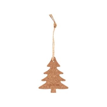 Décoration de Noël en liège en forme de sapin avec cordon