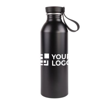 Gourde en aluminium recyclé avec détail en bois sur le bouchon 550ml