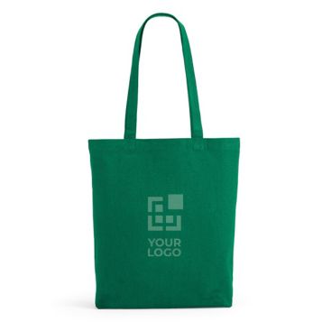 Sac en coton recyclé et RPET à anses longues 220 g/m²