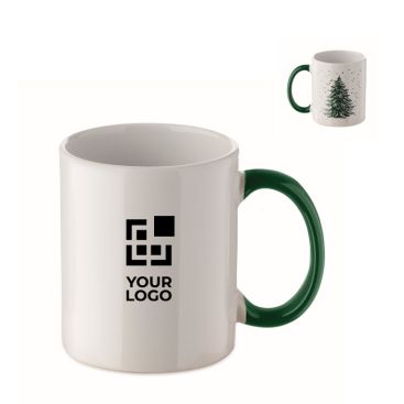 Tasse en céramique avec motif de Noël et anse assortie 300 ml