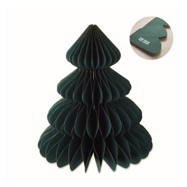 Décoration pliable en papier en forme de sapin de Noël personnalisable