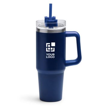Bouteille isotherme en acier inoxydable recyclé avec paille 870ml