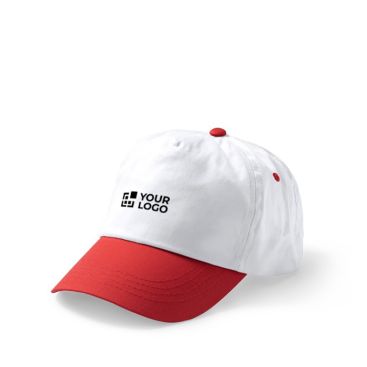 Casquette à 5 panneaux en coton avec œillets de ventilation 170 g/m²