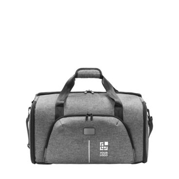 Sac de voyage en polyester recyclé avec sangle pour trolley