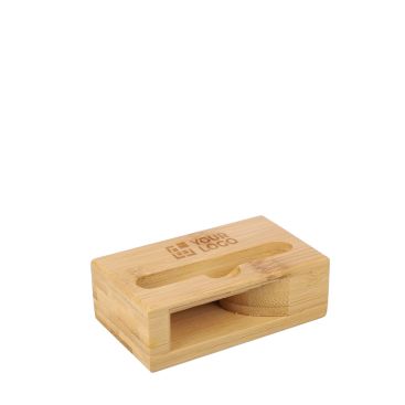 Support téléphone en bambou avec amplificateur sonore
