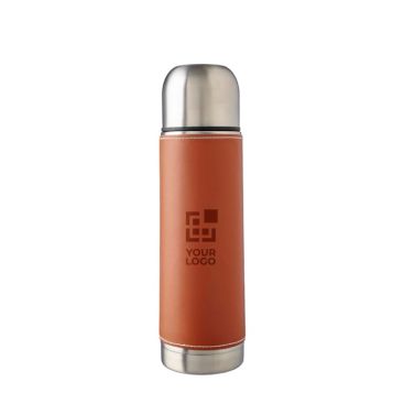 Thermos en acier inoxydable avec housse amovible en cuir 400ml