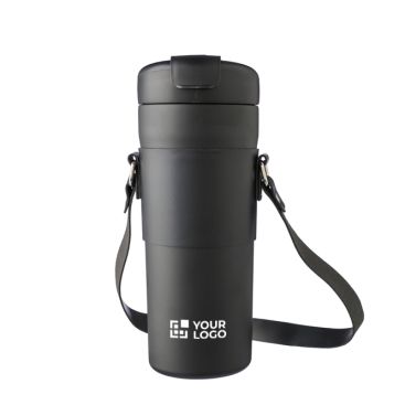 Bouteille isotherme acier inoxydable avec housse et sangle 730ml